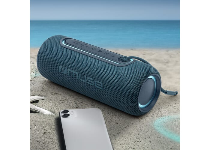 Enceinte bluetooth 20W à personnaliser Muse Bleu foncé
